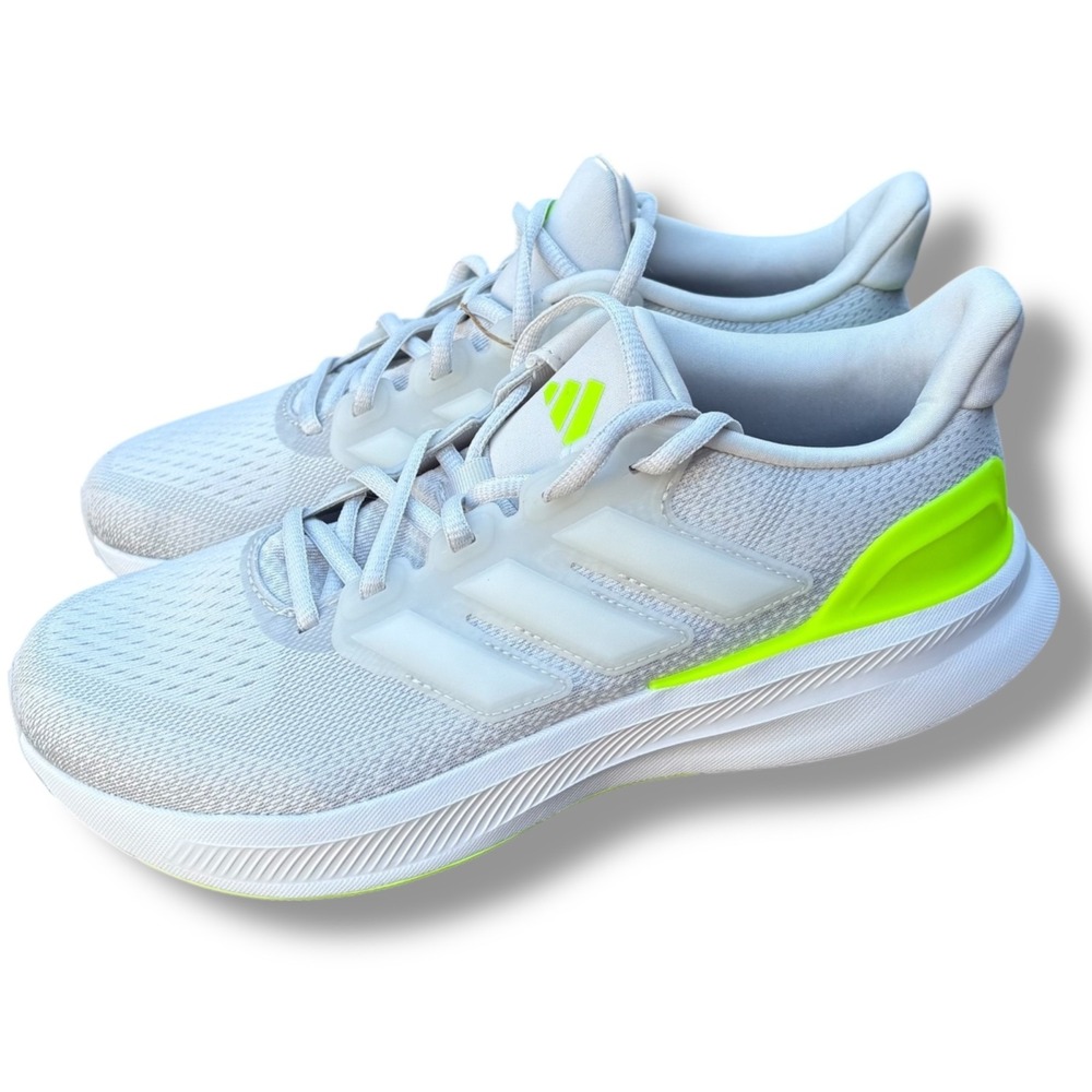 Adidas UltraRun 5J Size 7‎ Grey/White/Lucid Lemon Running Athletic Sneaker - Picture 5 of 10